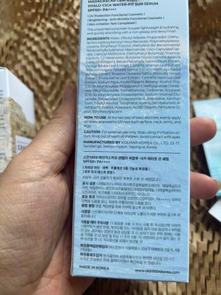 [스킨1004] 마다가스카르 센텔라 히알루-시카 워터핏 선세럼 50ml — 4.5점을 준 리뷰어가 2024년 5월 올린 사용 사진