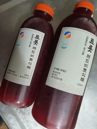 트롯전통식혜 트롯레드비트식혜 1리터 +500리터 — 5점을 준 리뷰어가 2021년 5월 올린 사용 사진