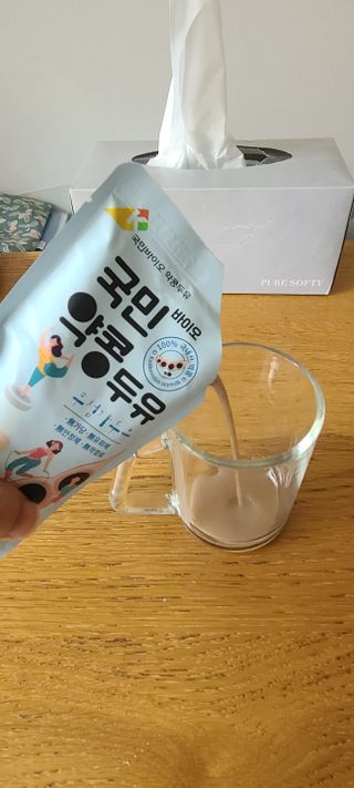 국민바이오 약콩두유 — 4점을 준 리뷰어가 2022년 5월 올린 사용 사진
