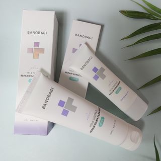 바노바기 코스메틱 바노바기 밀크씨슬 리페어 시카 폼 클렌저 플러스 120ml + 선스크린 플러스 50ml — 5점을 준 리뷰어가 2023년 8월 올린 사용 사진