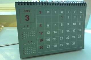 리훈 2023년 레트로 인테리어 벽달력 + 탁상달력 — 5점을 준 리뷰어가 2022년 10월 올린 사용 사진