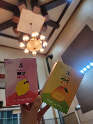 비타앤C 레몬맛, 망고맛 — 4점을 준 리뷰어가 2021년 6월 올린 사용 사진