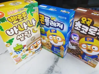 씨알푸드 뽀로로 시리얼 3종 — 5점을 준 리뷰어가 2022년 2월 올린 사용 사진