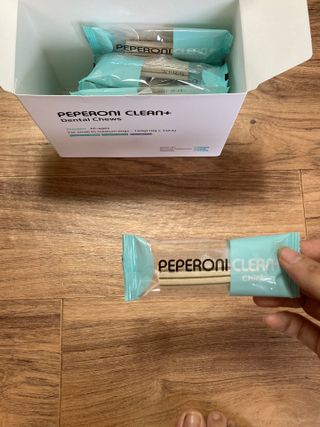 페페로니 클린플러스 덴탈치킨껌 10g x 14p — 4점을 준 리뷰어가 2021년 7월 올린 사용 사진