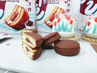 찰초코파이 앙크림 찰 초코파이 정 앙크림 — 5점을 준 리뷰어가 2020년 12월 올린 사용 사진