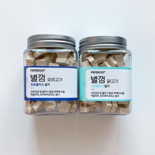 페페로니 자기전에 먹는 저알러지 껌 세트 치킨+오리 — 5점을 준 리뷰어가 2021년 7월 올린 사용 사진