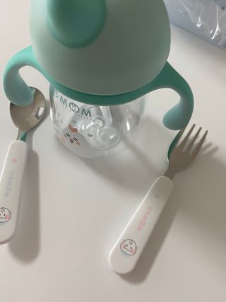 유비맘 스푼포크 케이스 세트 1+1 _컬러랜덤 발송 — 5점을 준 리뷰어가 2021년 1월 올린 사용 사진