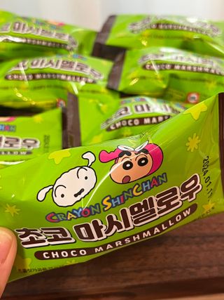 (주) 피치코리아 짱구 초코마시멜로우 X 10개입 — 5점을 준 리뷰어가 2023년 3월 올린 사용 사진