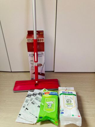3M 스카치브라이트 비마마젠타 밀대걸레 세트+ PET 정전기청소포 대형 30매 — 5점을 준 리뷰어가 2023년 7월 올린 사용 사진