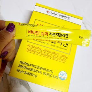 자연에온 경남제약 비타민 쉬머 저분자콜라겐 20g x 30포 — 5점을 준 리뷰어가 2021년 12월 올린 사용 사진