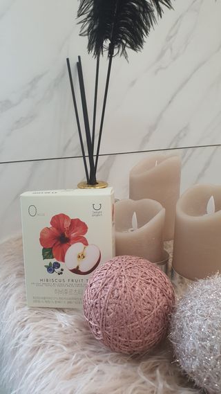 딜라이트 프로젝트 블렌딩티 우엉호박티, 히비후르츠티, 쟈스민캐모티 — 4점을 준 리뷰어가 2021년 7월 올린 사용 사진