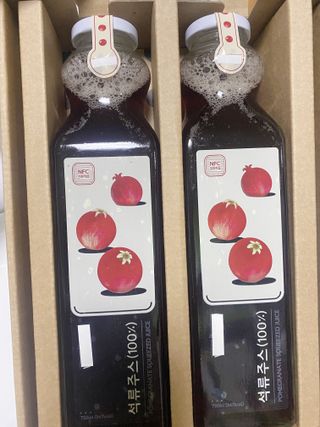 [바이윙클] 페르시아 유기농 석류 착즙주스 750ml 2병 + 선물박스 세트 — 5점을 준 리뷰어가 2022년 3월 올린 사용 사진