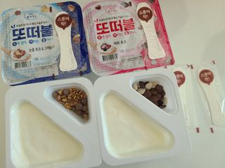 남양유업 또깍 접어 떠먹는 불가리스 2종 — 4점을 준 리뷰어가 2021년 1월 올린 사용 사진