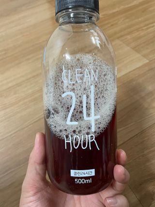 클린24시간 1BOX(5포) + 전용보틀(500ml) — 5점을 준 리뷰어가 2023년 2월 올린 사용 사진