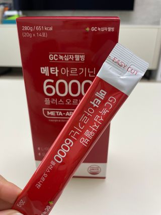 메타아르기닌 GC녹십자웰빙 메타 아르기닌 6000 플러스 오르니틴 — 5점을 준 리뷰어가 2022년 4월 올린 사용 사진