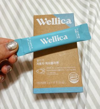 웰리카 저분자 피쉬콜라겐 10포 — 3점을 준 리뷰어가 2021년 3월 올린 사용 사진