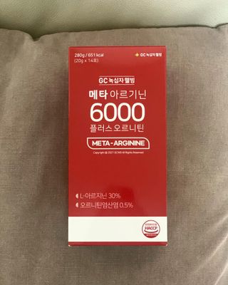 메타아르기닌 GC녹십자웰빙 메타 아르기닌 6000 플러스 오르니틴 — 5점을 준 리뷰어가 2022년 11월 올린 사용 사진