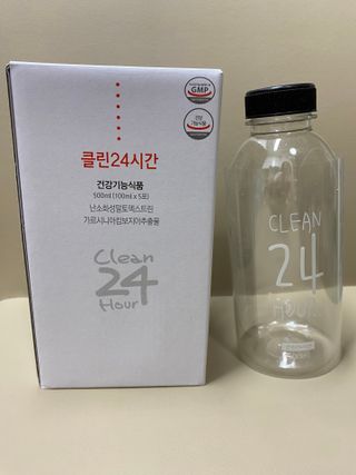 클린24시간 1BOX(5포) + 전용보틀(500ml) — 5점을 준 리뷰어가 2023년 1월 올린 사용 사진