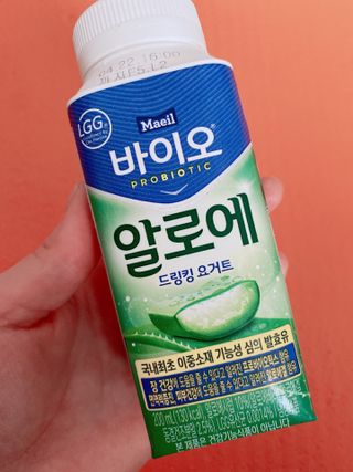 LIVE 매일바이오 알로에 드링킹 요거트 — 5점을 준 리뷰어가 2022년 4월 올린 사용 사진