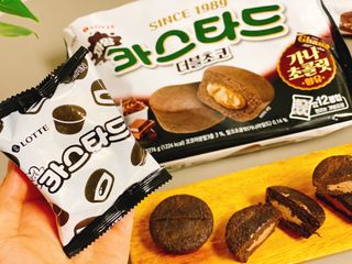 롯데제과 까망카스타드 더블초코 — 4.5점을 준 리뷰어가 2021년 5월 올린 사용 사진