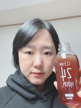 클린24시간 1BOX(5포) + 전용보틀(500ml) — 5점을 준 리뷰어가 2022년 12월 올린 사용 사진