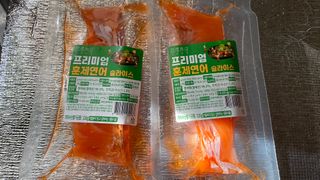 밸런스 다이어트랩 밸다랩 프리미엄 훈제연어 슬라이스 120g — 5점을 준 리뷰어가 2023년 5월 올린 사용 사진