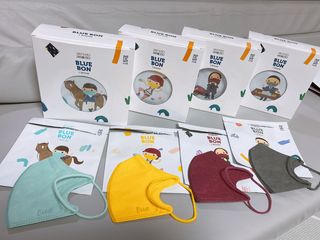 [블루 본 아이노우] 유아용 컬러마스크 40 PCS SET 2중 택 1 — 5점을 준 리뷰어가 2021년 4월 올린 사용 사진