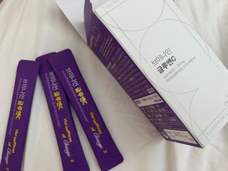 브이나인 글루타치온 비타민C 콜라겐 세라마이드 14포 1BOX — 5점을 준 리뷰어가 2022년 7월 올린 사용 사진
