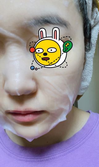 닥터마시멜로 닥터마스멜로 마블러스 아쿠아 클리닉 마스크 — 5점을 준 리뷰어가 2021년 7월 올린 사용 사진