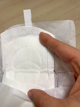 블루블루 유기농 순면 커버 생리대 — 5점을 준 리뷰어가 2021년 2월 올린 사용 사진