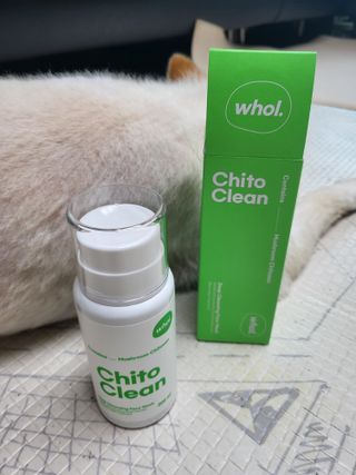 whol 키토클린 200ml - 항균항바이러스 강아지 눈 코 입 귀 세정탈취 고양이 턱드름제거 무향 워터리스 대용량 — 5점을 준 리뷰어가 2022년 10월 올린 사용 사진
