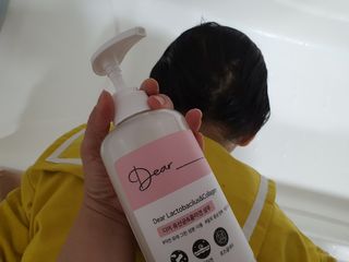 디어 유산균 앤 콜라겐 샴푸 — 4점을 준 리뷰어가 2021년 2월 올린 사용 사진