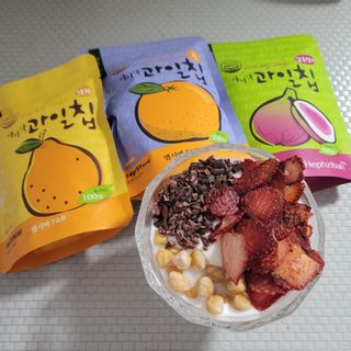 아비삭과일칩 5종 /딸기,사과,배,귤,무화과 5종 — 5점을 준 리뷰어가 2021년 5월 올린 사용 사진