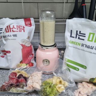 수플먼트 나는 마신닭!! 닭가슴살 주스키트, 먹기 힘들었던 닭가슴살 이제는 마시자 — 5점을 준 리뷰어가 2023년 1월 올린 사용 사진
