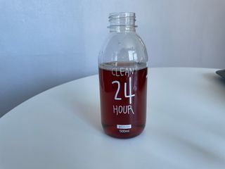 클린24시간 1BOX(5포) + 전용보틀(500ml) — 5점을 준 리뷰어가 2022년 8월 올린 사용 사진