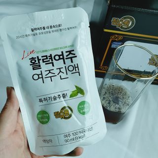 참유원 특허제조 활력 여주진액 여주즙 50포 — 5점을 준 리뷰어가 2022년 1월 올린 사용 사진