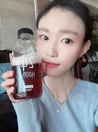 클린24시간 1BOX(5포) + 전용보틀(500ml) — 5점을 준 리뷰어가 2022년 10월 올린 사용 사진