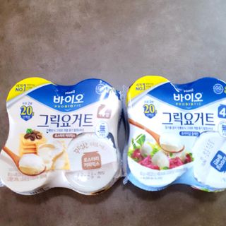 매일바이오 그릭요거트 오리지널 플레인 4개, 로스터리 커피믹스 4개 — 5점을 준 리뷰어가 2021년 12월 올린 사용 사진
