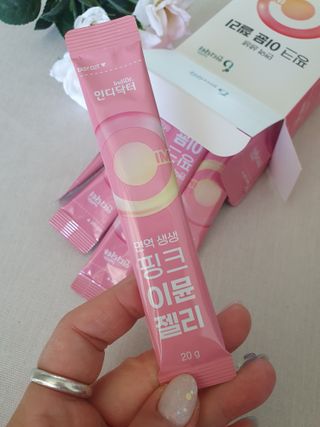 [인디닥터] 면역 생생 핑크 이뮨 젤리 — 5점을 준 리뷰어가 2022년 5월 올린 사용 사진