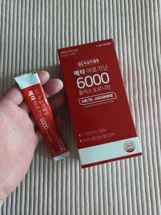 메타아르기닌 GC녹십자웰빙 메타 아르기닌 6000 플러스 오르니틴 — 5점을 준 리뷰어가 2022년 4월 올린 사용 사진