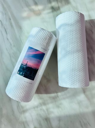 부직포나라 중금속유해물질ZERO 뜯어쓰는 주방 일회용수세미 60매 2매 — 5점을 준 리뷰어가 2022년 11월 올린 사용 사진