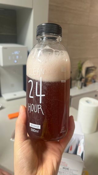 클린24시간 1BOX(5포) + 전용보틀(500ml) — 5점을 준 리뷰어가 2023년 1월 올린 사용 사진