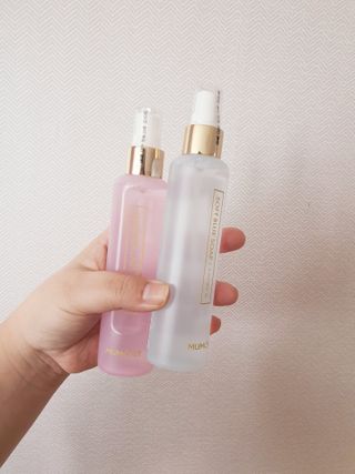 멈칫 X 최준 헤어 앤 바디미스트 소프트블루솝, 마젠타레이디 2종 — 5점을 준 리뷰어가 2021년 8월 올린 사용 사진