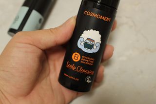 코스모먼트 부스티모 부스팅샴푸60ml + 비듬세정 진정샴푸50ml — 5점을 준 리뷰어가 2021년 12월 올린 사용 사진