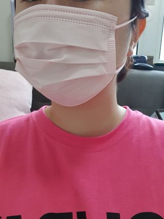 에어에이드 컬러 덴탈 마스크 — 5점을 준 리뷰어가 2021년 8월 올린 사용 사진