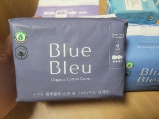 블루블루 유기농 순면 커버 생리대 — 5점을 준 리뷰어가 2021년 1월 올린 사용 사진