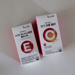 인디닥터 면역 생생 핑크 이뮨 젤리 + 타이탄 BCAA 프로틴 젤리스틱 — 5점을 준 리뷰어가 2022년 5월 올린 사용 사진