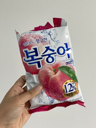 청포도캔디 복숭아캔디 — 5점을 준 리뷰어가 2022년 11월 올린 사용 사진