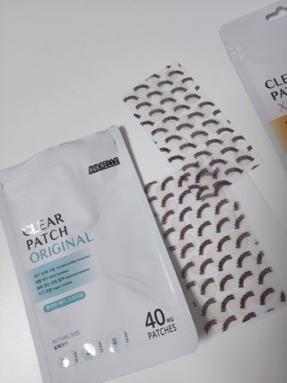 에버렐 아크네 클리어 패치 오리지널(40매) + XL(8매) 1세트, 각 1개씩 — 5점을 준 리뷰어가 2022년 5월 올린 사용 사진