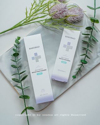 바노바기 코스메틱 바노바기 밀크씨슬 리페어 시카 폼 클렌저 플러스 120ml + 선스크린 플러스 50ml — 5점을 준 리뷰어가 2023년 8월 올린 사용 사진